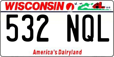 WI license plate 532NQL