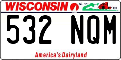 WI license plate 532NQM