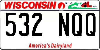 WI license plate 532NQQ