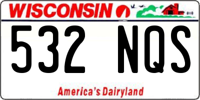 WI license plate 532NQS