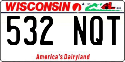 WI license plate 532NQT
