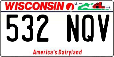 WI license plate 532NQV