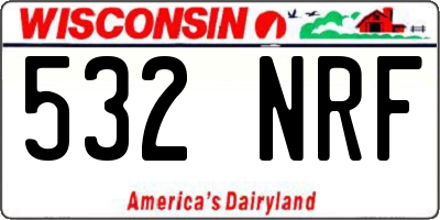 WI license plate 532NRF