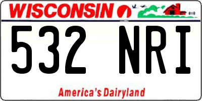 WI license plate 532NRI
