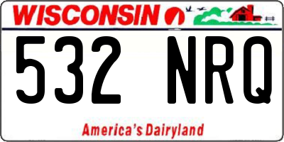 WI license plate 532NRQ