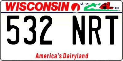 WI license plate 532NRT