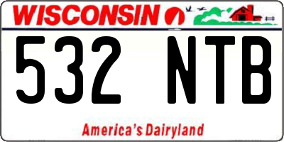 WI license plate 532NTB