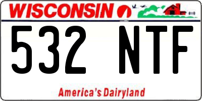 WI license plate 532NTF