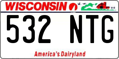 WI license plate 532NTG