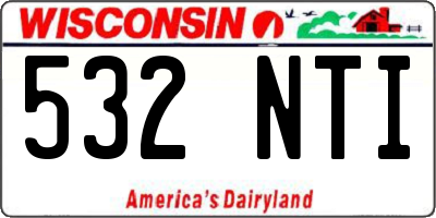 WI license plate 532NTI