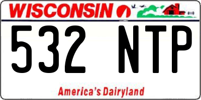 WI license plate 532NTP