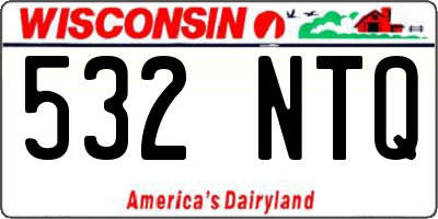 WI license plate 532NTQ