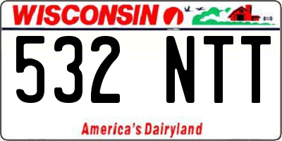 WI license plate 532NTT