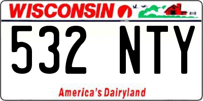 WI license plate 532NTY