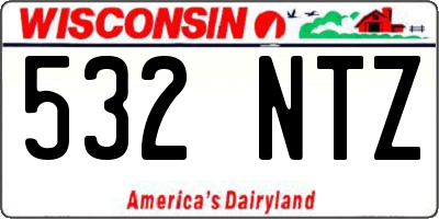 WI license plate 532NTZ