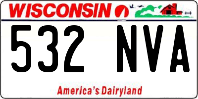 WI license plate 532NVA