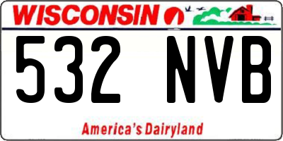 WI license plate 532NVB