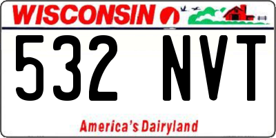 WI license plate 532NVT