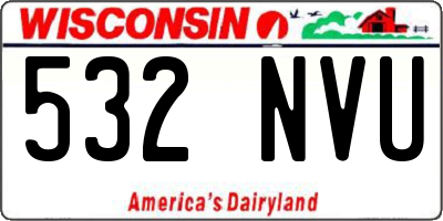 WI license plate 532NVU