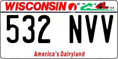 WI license plate 532NVV
