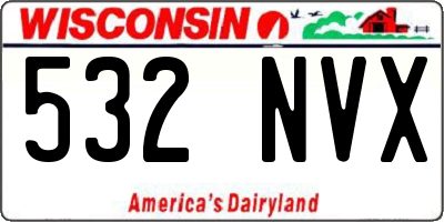 WI license plate 532NVX