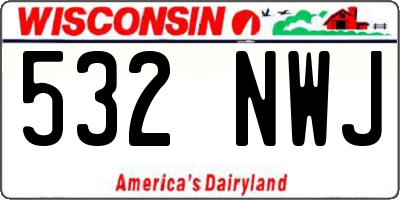 WI license plate 532NWJ
