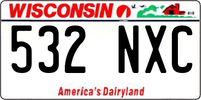 WI license plate 532NXC