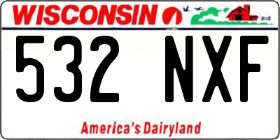 WI license plate 532NXF