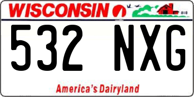 WI license plate 532NXG