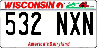 WI license plate 532NXN