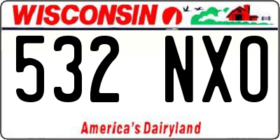 WI license plate 532NXO