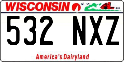 WI license plate 532NXZ