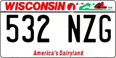 WI license plate 532NZG