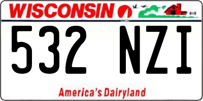 WI license plate 532NZI