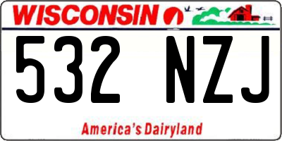 WI license plate 532NZJ