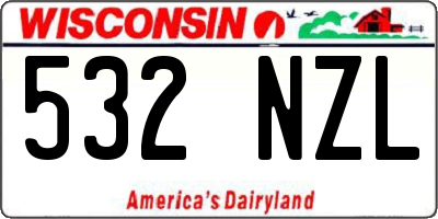WI license plate 532NZL