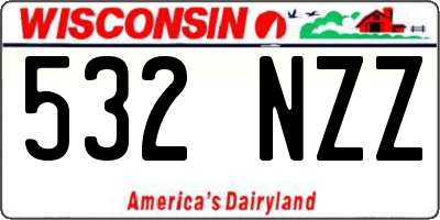 WI license plate 532NZZ