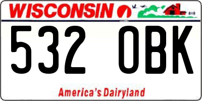WI license plate 532OBK