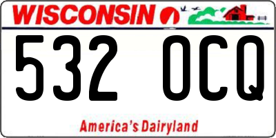 WI license plate 532OCQ
