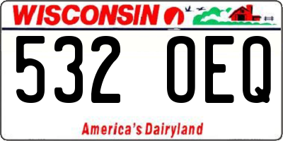 WI license plate 532OEQ