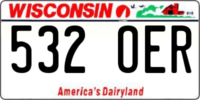 WI license plate 532OER