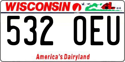 WI license plate 532OEU