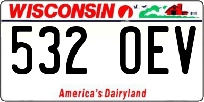 WI license plate 532OEV