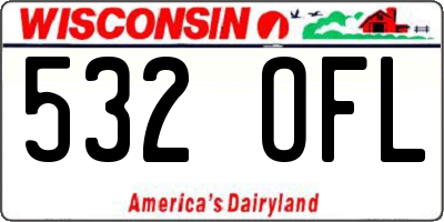 WI license plate 532OFL