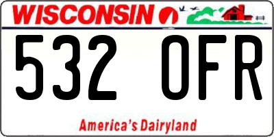 WI license plate 532OFR