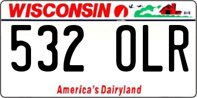 WI license plate 532OLR