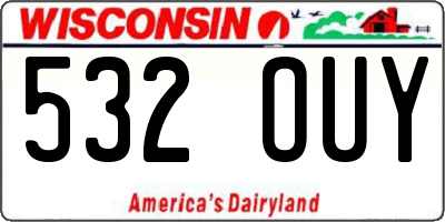 WI license plate 532OUY
