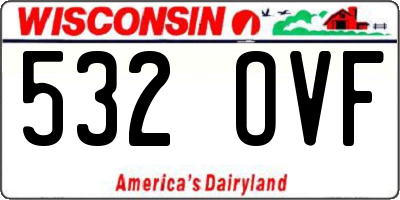 WI license plate 532OVF