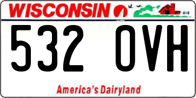 WI license plate 532OVH