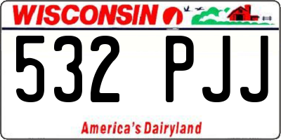 WI license plate 532PJJ